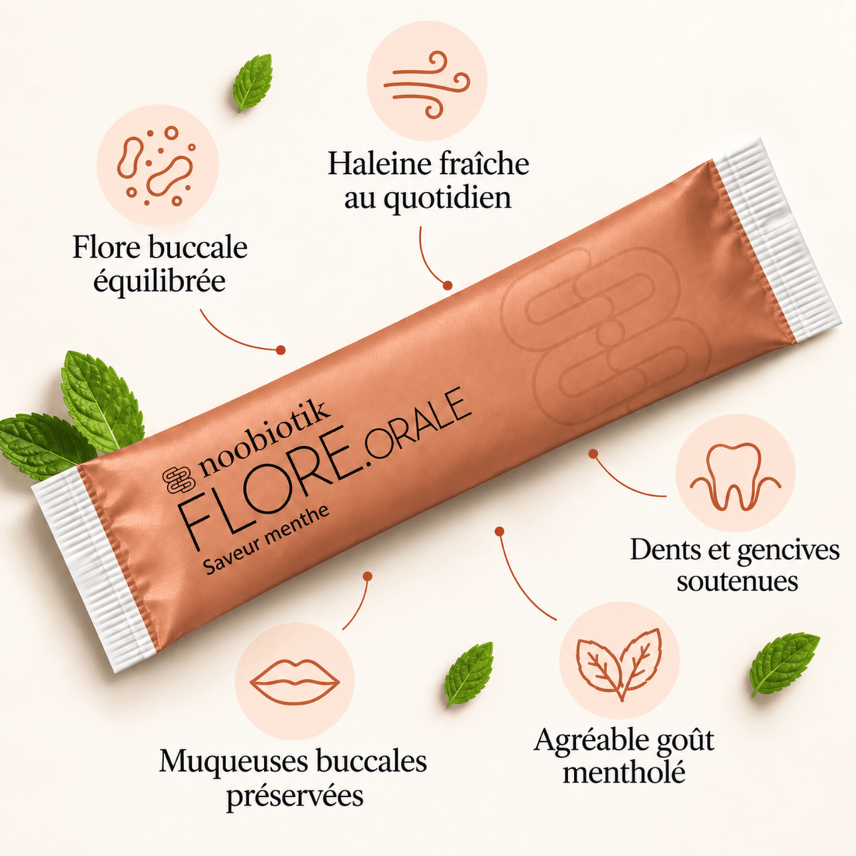 Probiotiques Flore Orale Sticks - noobiotik