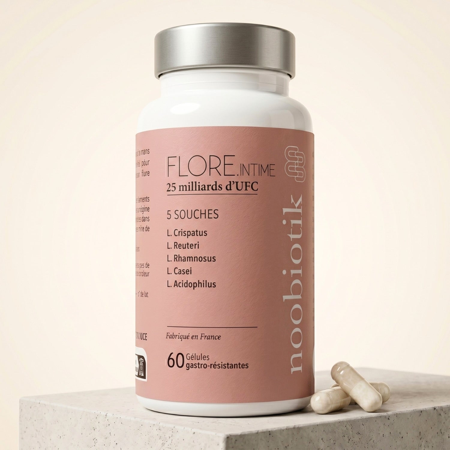 Boite de compléments probiotiques Flore Intime noobiotik