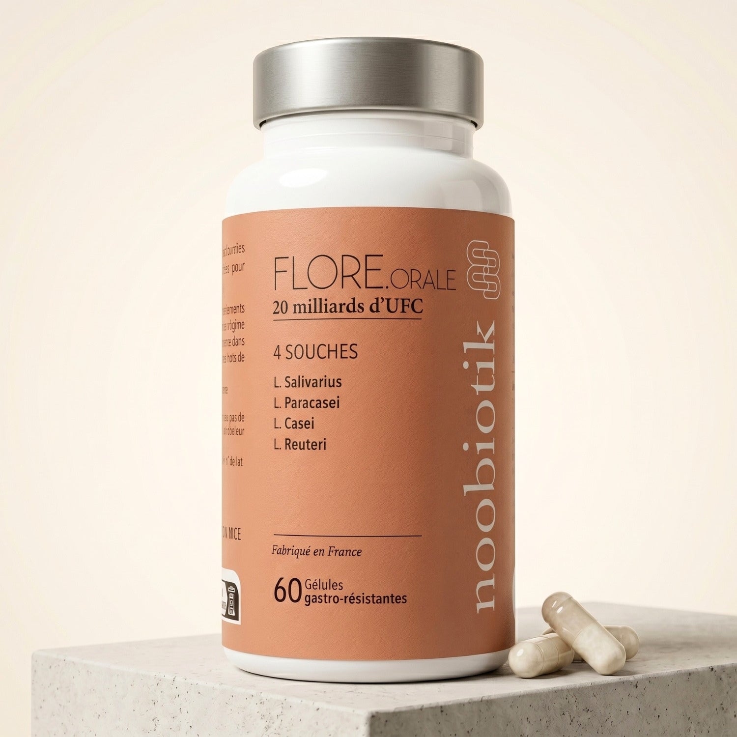 Boite de compléments probiotiques Flore Orale noobiotik®